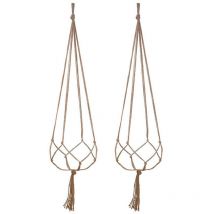 BESTOYARD-cintre à fleurs en macramé | 2 pièces 47 pouces, pour plafond intérieur extérieur terrasse balcon Pots ronds et carrés