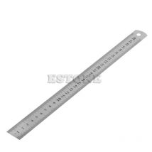 30CM 12 &quot;Doppel Seite Edelstahl metrisch Metall Lineal Tasche Beutel Messung
