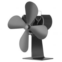 Ventilateur de cheminée à 4 lames | Ventilateur de cheminée, poêle à bois, Eco éventail alimenté par la chaleur, ventilateur pour une Distribution de chaleur efficace,