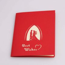 Carte de voeux d'amour 3D du produit mariage mars cartes personnalisées faites à la main invitation de mariage carte de voeux de mariage
