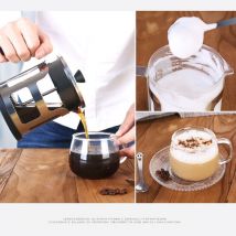 Cafetière à presse française-acier inoxydable-percolateur de cafetière en verre Borosilicate, cafetière à service unique