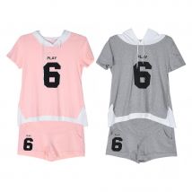 Short manches courtes femme | Vêtements de maternité, été, pour femme enceinte, avec lettres imprimées, ceinture d'ajustement, Short de Sport