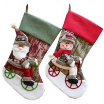 2020New noël chaussettes sac Santa bonbons sacs stéréo poupée décoration de noël chaussettes de noël sac , bas de noël