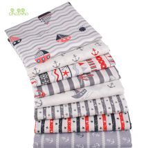 Chainho, série océan gris, tissu en coton sergé imprimé, tissu Patchwork pour bricolage couture Quilting bébé et matériel pour enfants, 100x160cm