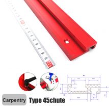 T-track Slot onglet piste gabarit montage scie Table goulotte pour routeur Table scies à ruban bois outils de bricolage Type-45 avec échelle