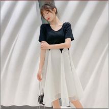 Robe longue en coton 2 pièces, gilet, vêtements d'été pour femmes enceintes, robe de maternité élégante, X127