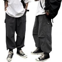 hip-hop survêtement hommes harem salopette multi-poche cravate cordon pantalon de sport pour hommes tenue de rue décontracté hommes Cargo pantalon