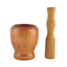 Pilon en bois mortier ail gingembre | Mélange broyeur à épices, ensemble de bol mortier et Pestle Style