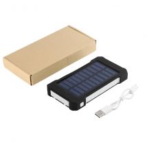 Chargeur externe portatif de batterie de batterie de batterie solaire de lumière LED imperméable compacte d'usb double avec le crochet pour des téléphones portables