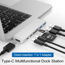 USB C Station d'accueil pour ordinateur portable USB 3.0 Thunderbolt 3 adaptateur pour Mac Book Type C Dock HDMI 2.1 prise pour Apple MacBook