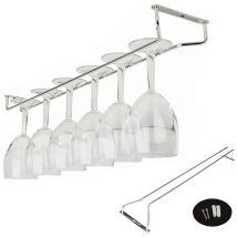 Support de verre à vin suspendu en verre | En acier inoxydable de 27/35/55cm support en verre, étagère cintre de Bar suspendue, porte-gobelet à vin