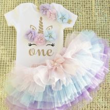 Robe de princesse pour bébés filles, tenue Tutu de gâteau Smash, tenue de baptême, 12 mois, anniversaire 1 an