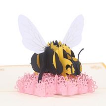 Abeille fleur cartes de voeux à la main anniversaire mariage Invitation 3D Up carte U2JC