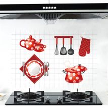 Autocollant mural autocollant en feuille d'aluminium | Autocollant étanche, Anti huile, résistant à la chaleur, carrelage de cuisine