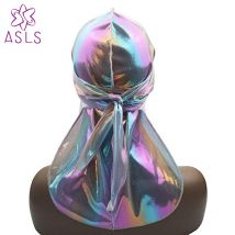 Durag-cheveux soyeux longues perruques | 360.540.720 vagues pour hommes, cheveux brillants, longue queue et larges bretelles, Turban pour hommes, accessoires pour cheveux brillants Du chiffon,
