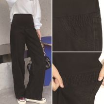 Jean Long en Denim pour femmes enceintes, pantalon de grossesse, ample et Chic, pour printemps et automne