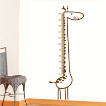 Autocollants muraux en PVC pour chambre d&#39;enfants, mignon dessin animé, règle de mesure de la hauteur, décoration de la maison, décor de maison, pépinière,certificat de sécurité