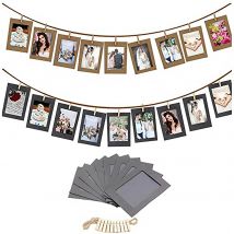 10 pièces/ensemble bricolage Photo cadre en bois Clip papier Photo guirlande pour mariage bébé douche fête d'anniversaire Photo accessoires décoration