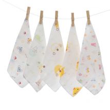 Serviette pour bébé 28x28cm, 10 pièces, mouchoir en mousseline deux couches, serviette d&#39;alimentation pour bébé