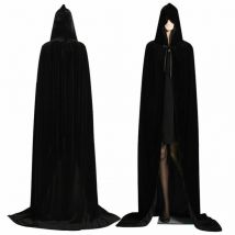 Robe de velours à capuche pour Halloween | Cape de Witchcraft médiévale, Costume unisexe