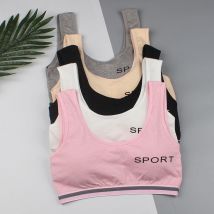 Enfants adolescent filles décontracté formation lettres impression sous-vêtements enveloppé poitrine soutien-gorge gilet haut court sous-vêtements de Sport sous-vêtements