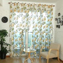 Pour fenêtre luxe rideaux transparents pour cuisine salon la chambre Beige violet Tulle fenêtre traitements panneau Draperies