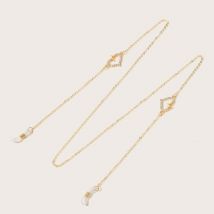 Dz0082 Europe et amérique accessoires doux polyvalent coeur ECG lunettes pendentif Simple chaîne lunettes de soleil pendentif