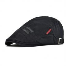 VOBOOM – casquette de Golf noire en coton pour hommes, chapeau plat de livreur de journaux, béret Gatsby ajustable, printemps automne 100
