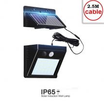 Lampe solaire avec détecteur de mouvement PIR, imperméable, éclairage d'extérieur, éclairage d'intérieur, idéal pour un jardin, lumière de sécurité, 30 ou LED s, modèle LED s