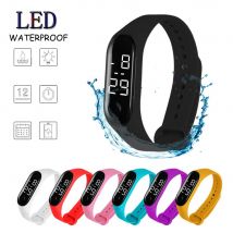 Montres avec capteur tactile électronique LED, étanche, pour sport électronique, pour hommes et femmes, étudiant amoureux, de natation avec boîte PP