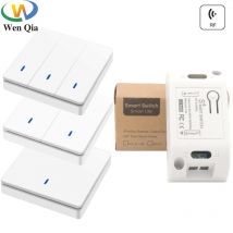 Interrupteur d'éclairage sans fil RF 433Mhz AC 110V 220V 1CH récepteur universel bouton poussoir interrupteur pour chambre à coucher cuisine lampe