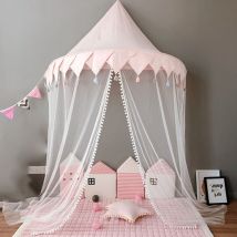 Tipi tente pour enfants enfants jouer maison château coton pliable tente auvent lit rideau bébé berceau filet princesse tenda bambini