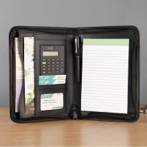 Sac à documents de voyage business, porte-documents A5 padfolio, dossier avec fermeture éclair, bloc-notes, bloc-notes, poche pour documents ipad