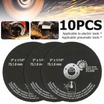 Disques de coupe en résine 3 po, 10 pièces, lames de scie circulaire, meule pour métal, disque de coupe en Fiber, outils abrasifs