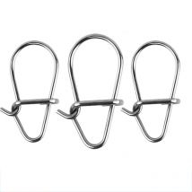 Lot de 100 pièces de leurres pivotants en acier inoxydable 304, accessoires de pêche à la ligne 00 #-3 #