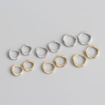 925 argent Sterling boucle d'oreille Zircon croix oreille anneau rond oreille os clou oreille boucle Simple sauvage tendance garçon fille oreille bijoux