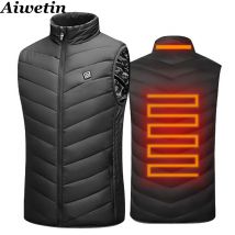Aiwetin hommes en plein air USB infrarouge chauffage gilet veste hommes femmes hiver électrique thermique vêtements gilet pour Sports randonnée