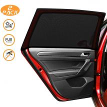 Paquet de 2 voiture côté arrière porte fenêtre arrière pare-soleil Protection UV parasol Anti-moustiquaire maille rideau pour berline SUV MPV 125*60cm