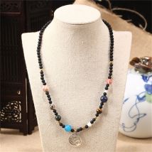 Collier de 9 planètes dans le système solaire pour femmes, dôme de perles de la nébuleuse cosmique de l&#39;espace, bijoux d&#39;anniversaire de la saint-valentin