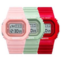 Numérique enfants montres multi-fonction enfants montres LED étanche numérique mouvement loisirs contracté