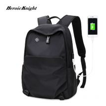 Héroïque chevalier nouvelle école hommes sac à dos sac à dos étanche à l'eau hommes externe USB Charge sac à dos pour ordinateur portable sacs de voyage