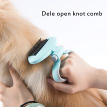 Peigne à nœuds ouverts pour animaux | Peigne universel pour chiens et chats nettoyage de beauté, peigne d'épilation, Angle réglable poignée de peigne 1 pièce