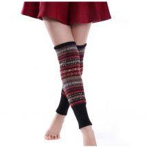 nouvelles jambières femmes bohême laine jambières Crochet tricoté longues jambières Patchwork genou haute bottes chaussettes femmes