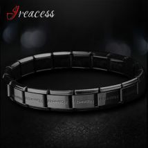 Bracelet à breloques en acier inoxydable pour hommes, bijoux de corps, noir, bleu, or, argent,