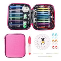 13 paires aluminium changement tête circulaire à tricoter aiguille anneau ensemble pratique économie crochet outil couture outils accessoire