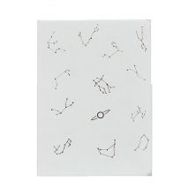 Carnet de notes Constellation Journal relié blanc Page intérieure carnet de croquis noir et blanc couverture école papeterie balle Journal