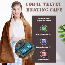 Couverture électrique lavable surchauffe protéger châle chauffant pour dos épaule cou soulagement de la douleur thérapie Cape chauffée par Usb Power