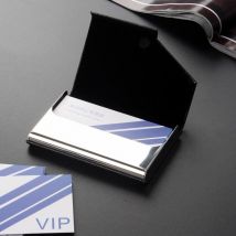 Porte-cartes professionnelles professionnelles en métal porte-carte d'affaires Portable, peut contenir 20 cartes de visite