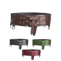 Steampunk – ceinture en cuir Vintage pour hommes et femmes, large, Vintage, Viking, larpe, elfe Ranger, Costume de potier, accessoire de taille