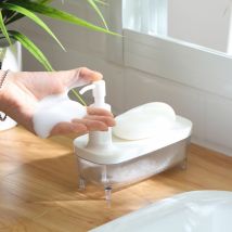Distributeur de savon manuel sans couture | Salle de bain moderne minimaliste distributeur de savon boîte de savon de Type bateau
